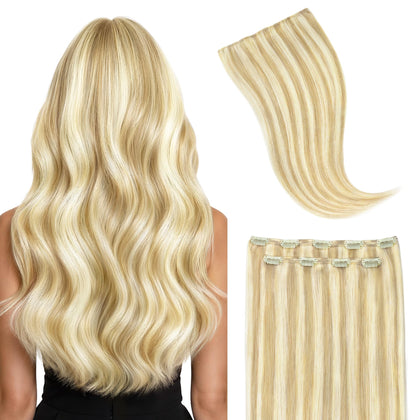 GOO GOO Clip in Hair Extensions 22inch #18D/22F front view
