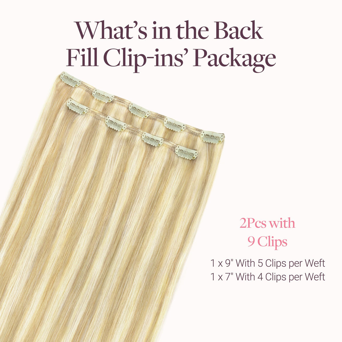 GOO GOO Clip in Hair Extensions 22inch #18D/22F packaging