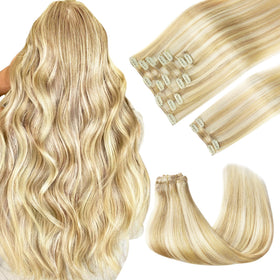 GOO GOO Clip in Hair Extensions 22inch 220g front view