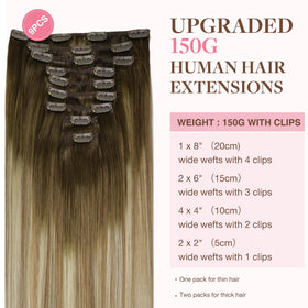 GOO GOO Clip in Hair Extensions 22inch back view