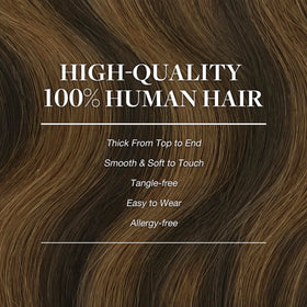 GOO GOO Clip in Hair Extensions 22inch balayage colour display