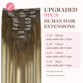GOO GOO Clip in Hair Extensions 22inch Balayage packaging