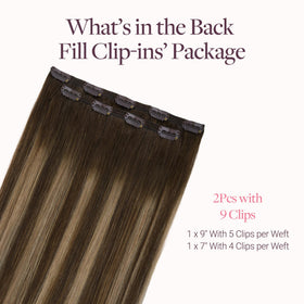 GOO GOO Clip in Hair Extensions 22inch close-up of clips