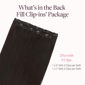 GOO GOO Clip in Hair Extensions 22inch Dark Brown side view