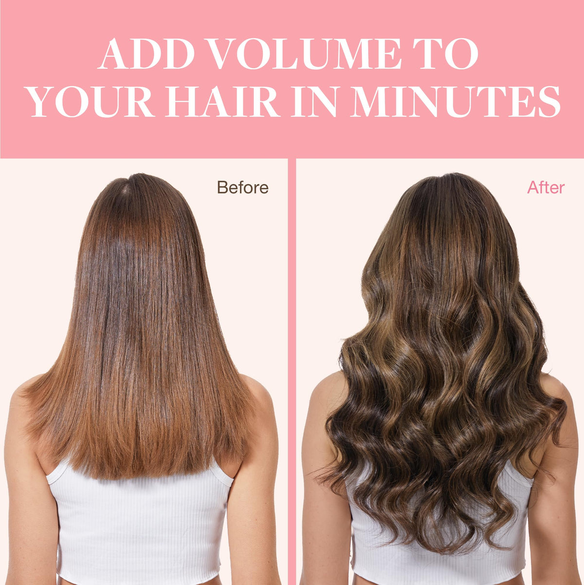 GOO GOO Clip in Hair Extensions 22inch displayed on a table