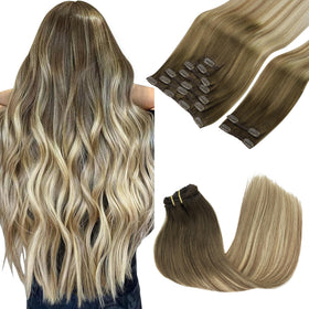 GOO GOO Clip in Hair Extensions 22inch front view