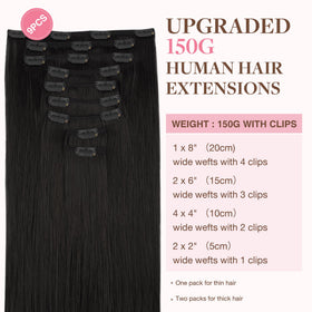 GOO GOO Clip in Hair Extensions 22inch packaging