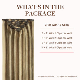 GOO GOO Clip in Hair Extensions 24 Inch back view showing length