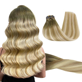 GOO GOO Clip in Hair Extensions 24 inch Bahamian Balayage front view