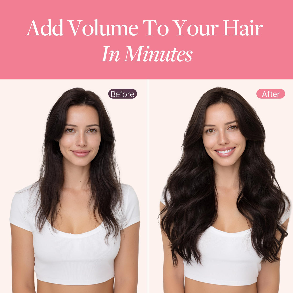 GOO GOO Clip in Hair Extensions 24 inch length comparison