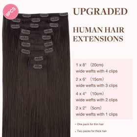 GOO GOO Clip in Hair Extensions 240g packaging