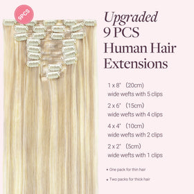 GOO GOO Clip in Hair Extensions 240g packaging