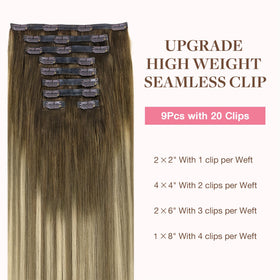 GOO GOO Clip in Hair Extensions 24inch back view