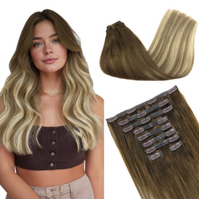 GOO GOO Clip in Hair Extensions 24inch front view