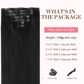 GOO GOO Clip in Hair Extensions 24inch packaging