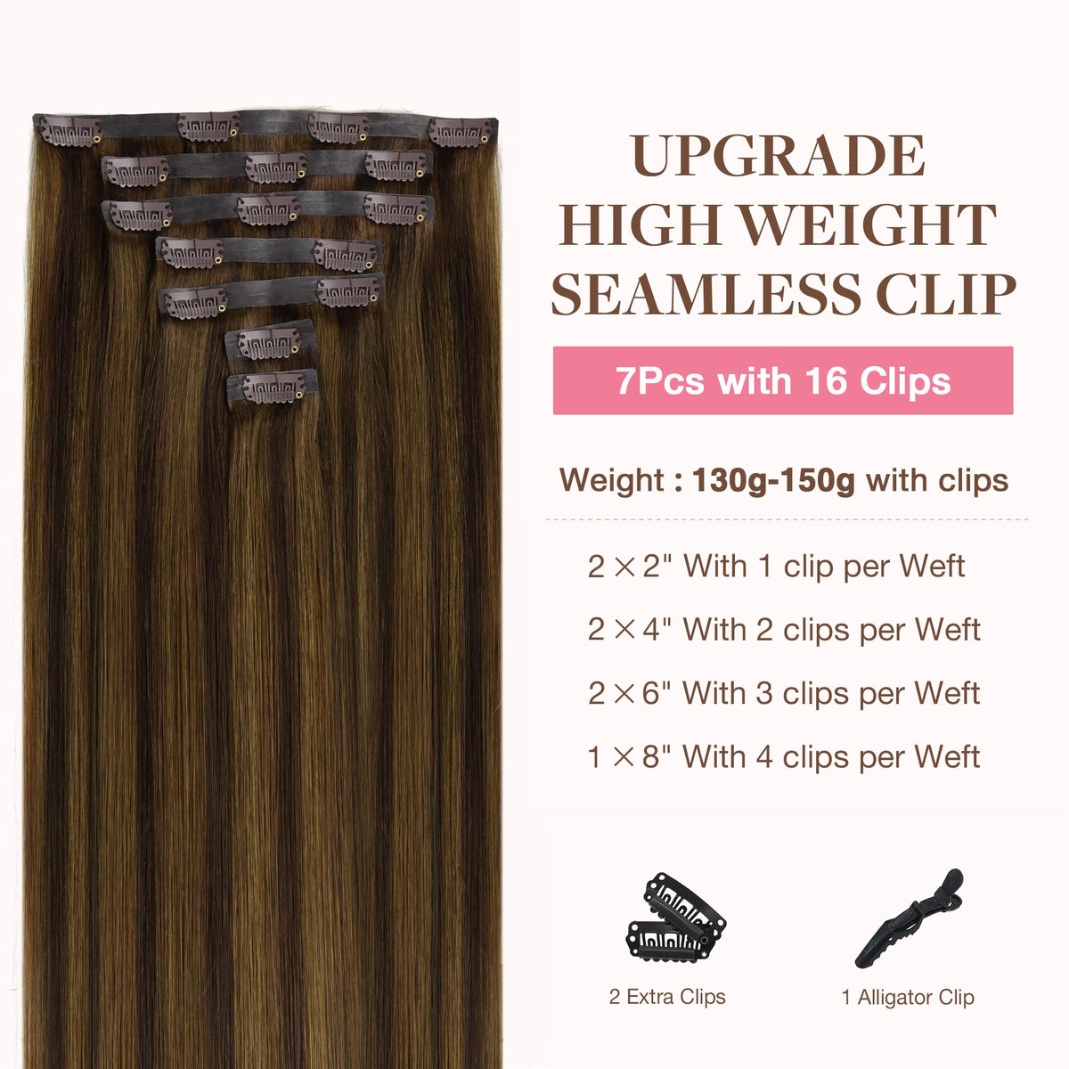 GOO GOO Clip in Hair Extensions 24inch packaging