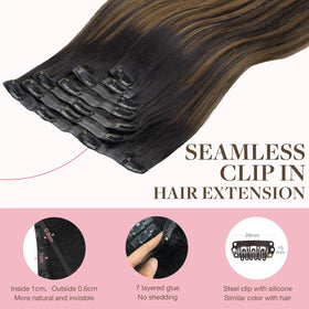 GOO GOO Clip in Hair Extensions 24inch packaging details