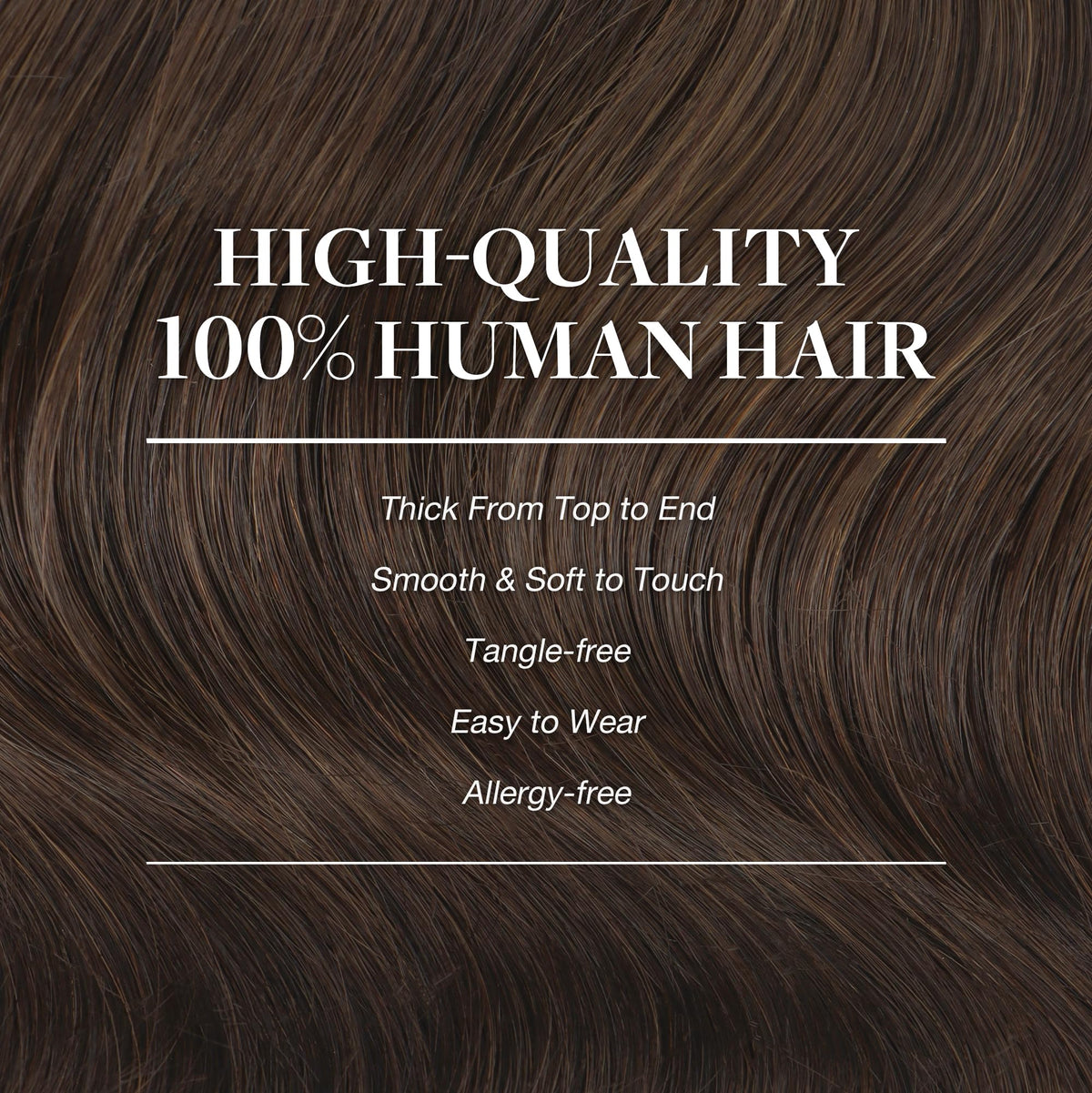 GOO GOO Clip in Hair Extensions 4A Chocolate Brown packaging