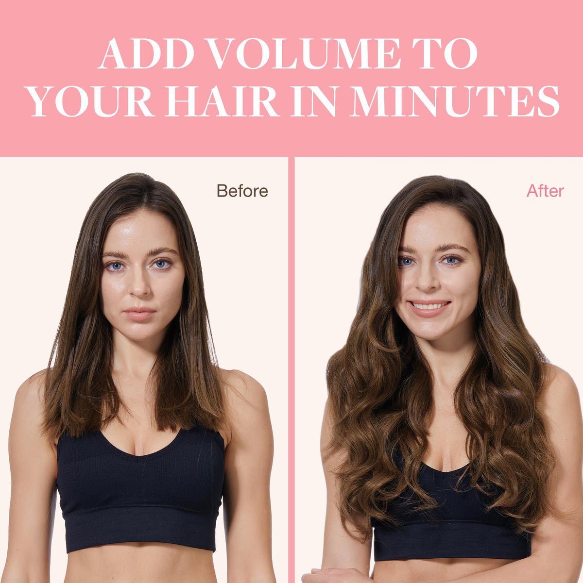 GOO GOO Clip in Hair Extensions 7 pieces display