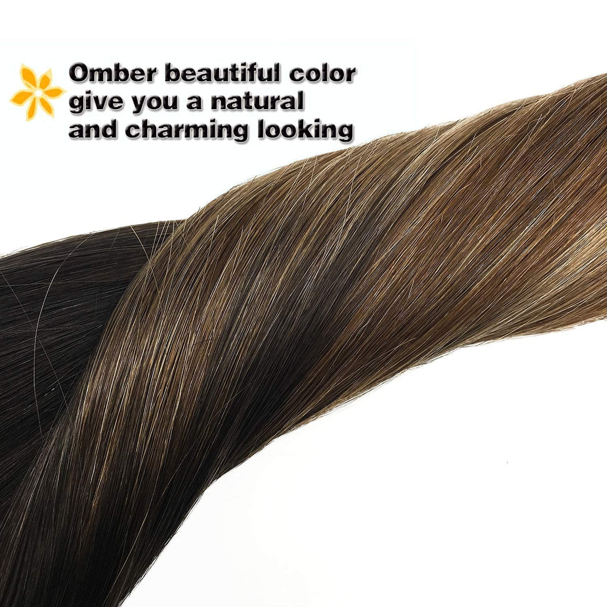 GOO GOO Clip in Hair Extensions 7 pieces laid out