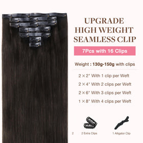 GOO GOO Clip in Hair Extensions 7 pieces with clips
