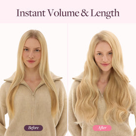 GOO GOO Clip in Hair Extensions 9 pieces display