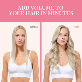 GOO GOO Clip in Hair Extensions Ash Blonde highlighted