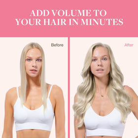 GOO GOO Clip in Hair Extensions Ash Blonde Highlights in natural light