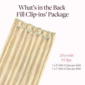 GOO GOO Clip in Hair Extensions back view highlighting the length
