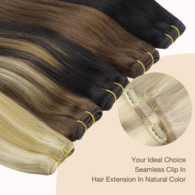 GOO GOO Clip in Hair Extensions balayage colour detail