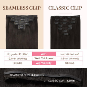 GOO GOO Clip in Hair Extensions close-up of clips