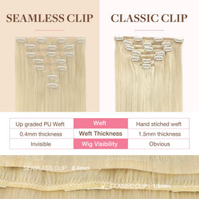 GOO GOO Clip in Hair Extensions close-up of clips