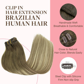 GOO GOO Clip in Hair Extensions close-up of clips