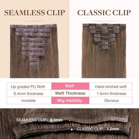 GOO GOO Clip in Hair Extensions close-up of clips