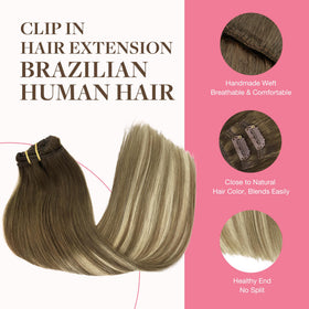 GOO GOO Clip in Hair Extensions close-up of clips