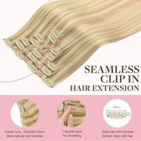 GOO GOO Clip in Hair Extensions close-up of clips