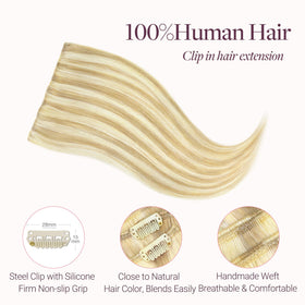 GOO GOO Clip in Hair Extensions close-up of clips