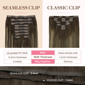 GOO GOO Clip in Hair Extensions close-up of clips