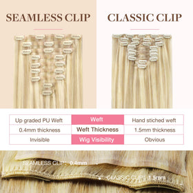 GOO GOO Clip in Hair Extensions close-up of clips