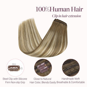 GOO GOO Clip in Hair Extensions close-up of clips