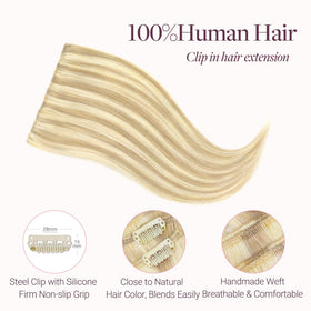 GOO GOO Clip in Hair Extensions close-up of the clips