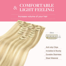 GOO GOO Clip in Hair Extensions colour #18A/613A