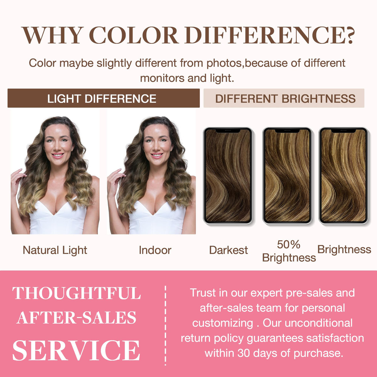 GOO GOO Clip in Hair Extensions colour comparison