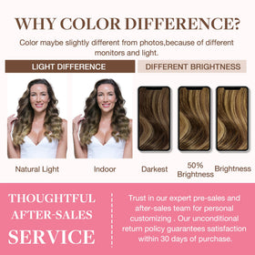 GOO GOO Clip in Hair Extensions colour comparison
