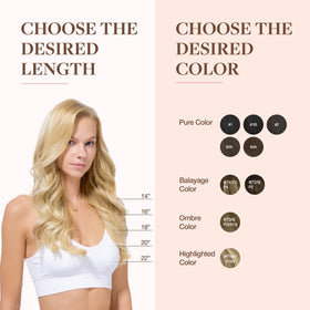 GOO GOO Clip in Hair Extensions colour options display