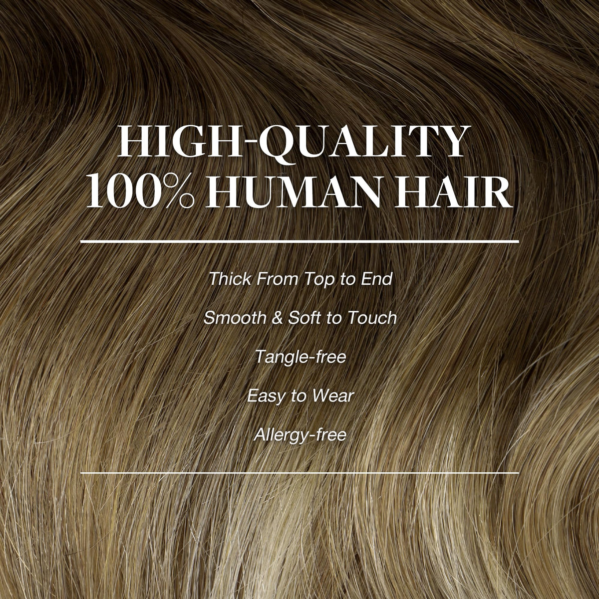 GOO GOO Clip in Hair Extensions displayed in balayage colour