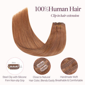 GOO GOO Clip in Hair Extensions displayed in packaging