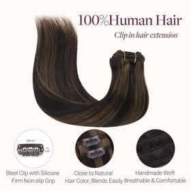 GOO GOO Clip in Hair Extensions displayed in packaging