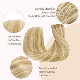 GOO GOO Clip in Hair Extensions displayed in packaging