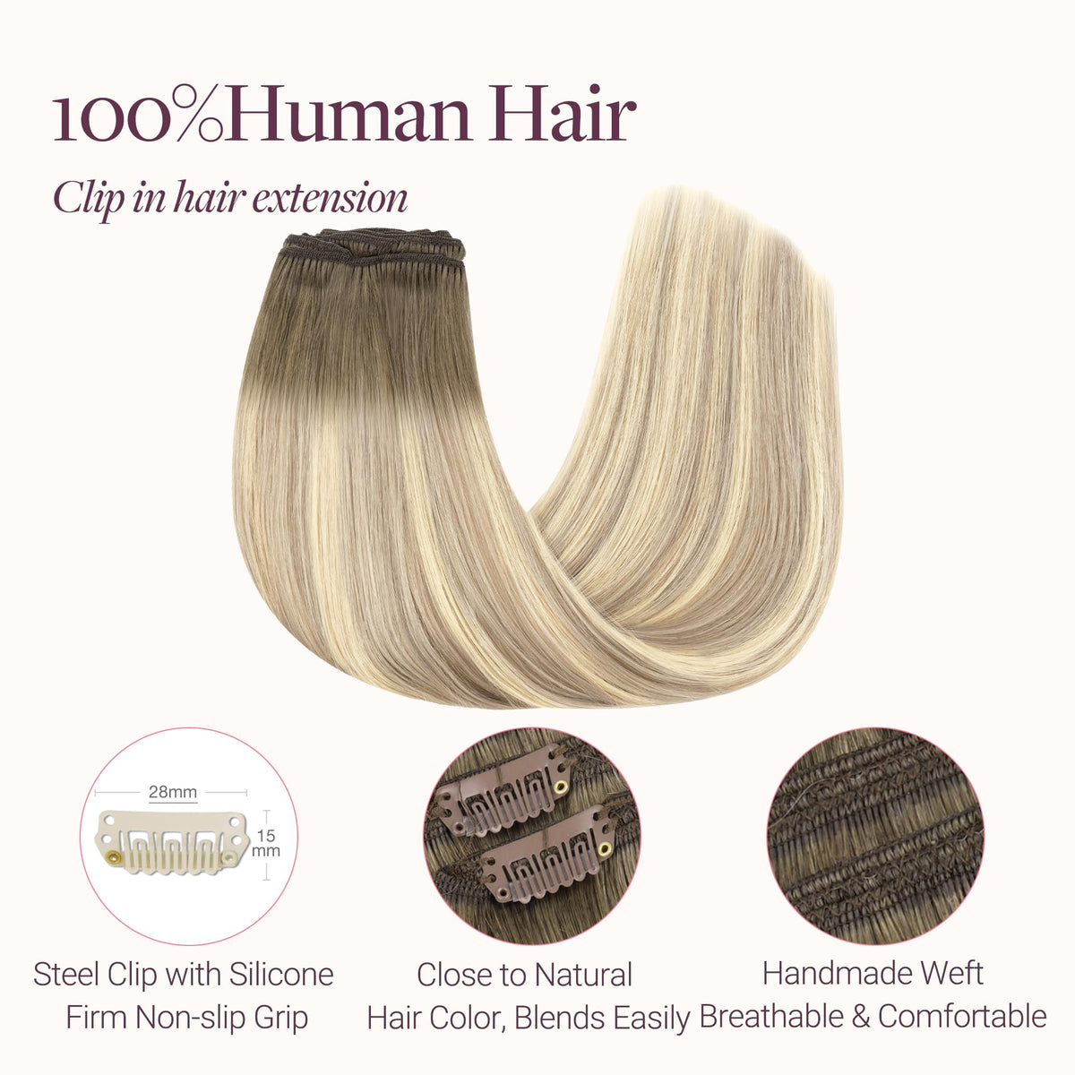 GOO GOO Clip in Hair Extensions displayed in packaging